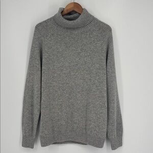 Lachlan British Inspired Merino Wool Turtleneck Sweater Men’s Size Large in Grey
